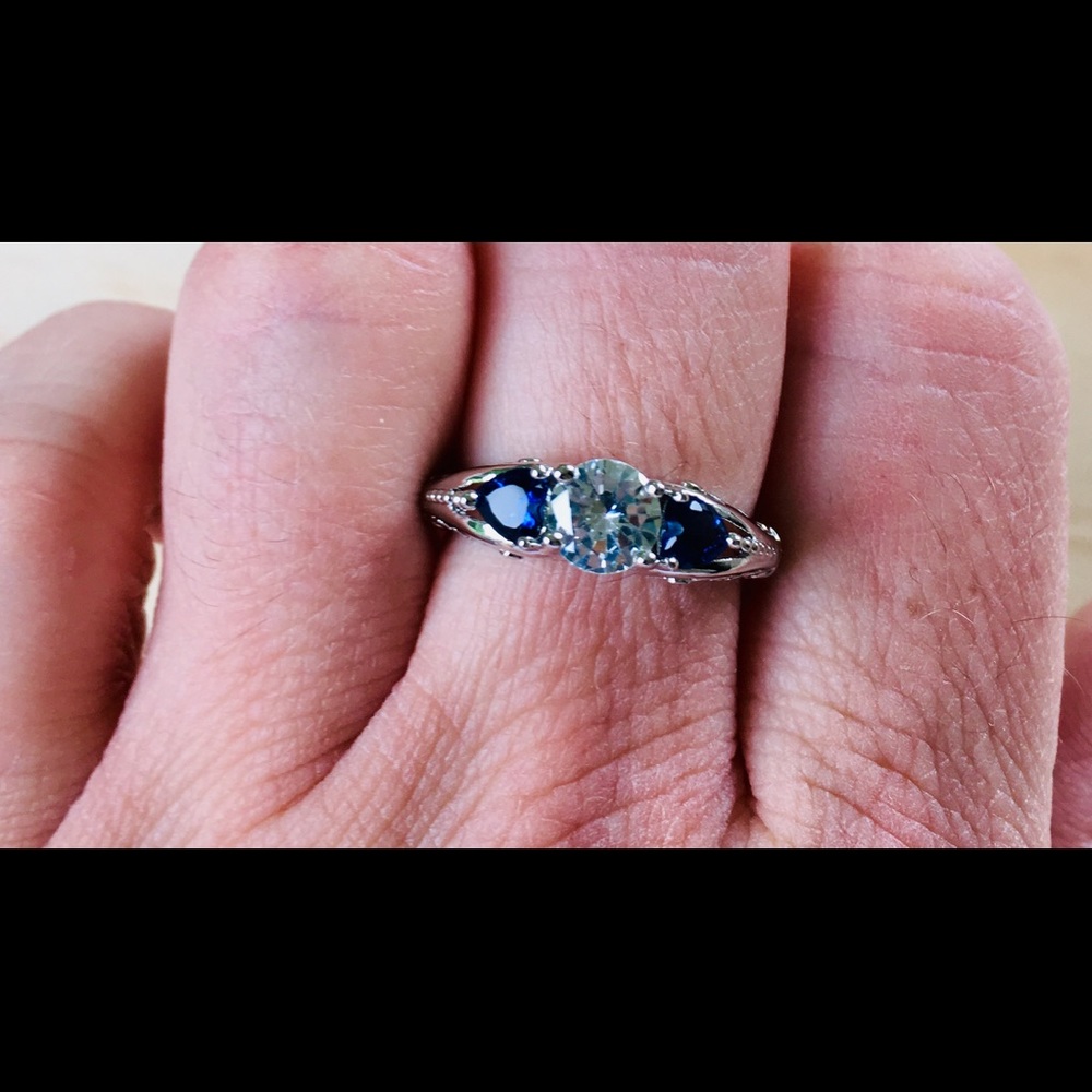 Vintage style 14k white gold filled over sterling